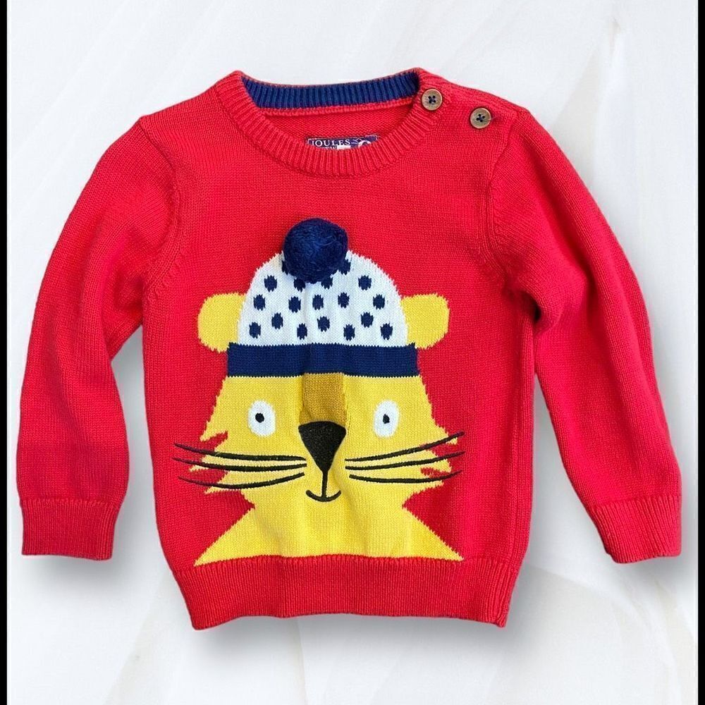Joules Knitwear Cat In A Hat Sweater